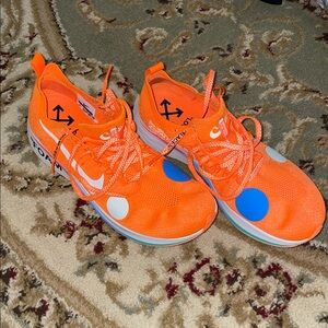 Nike Off White Zoom Fly Orange and Blue Men's Sneakers sz 8.5